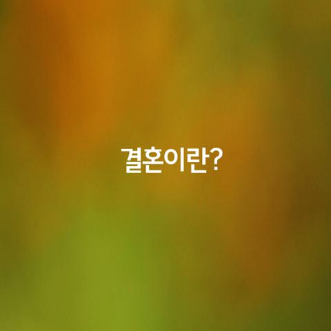 결혼이란