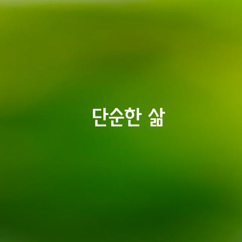 단순한 삶이