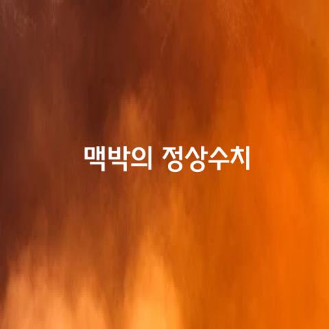 맥박의 정상수치