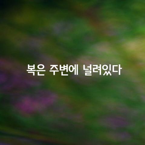 복은 주변에 널려있다