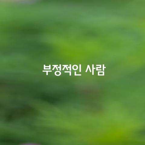 부정적인 사람