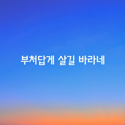 부처답게 살길 바라네