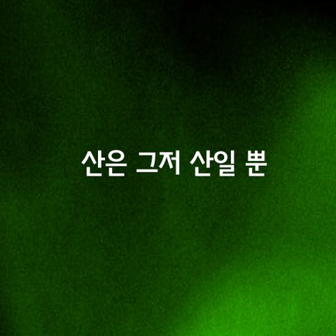 산은 그저 산일 뿐
