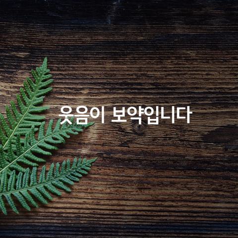 웃음이 보약입니다
