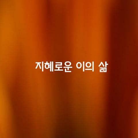 지혜로운 이의 삶